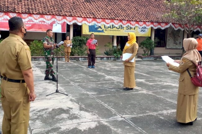 Gladi Bersih Persiapan Upacara Hari Jadi Kabupaten Klaten di Kecamatan Pedan
