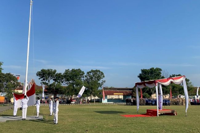 Upacara HUT RI ke-77 di Kecamatan Pedan Kabupaten Klaten