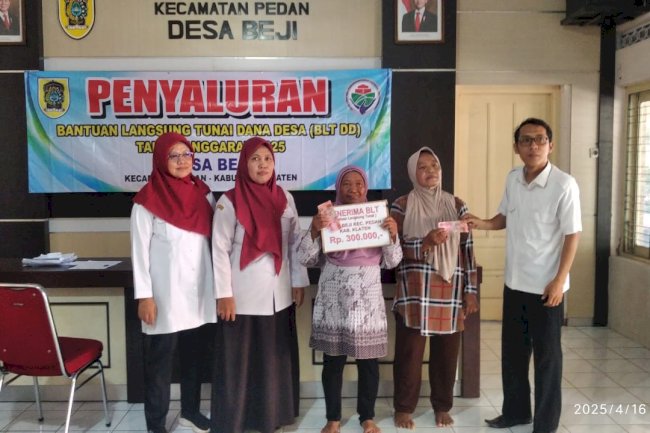 PEMERINTAH DESA BEJI SALURKAN  BANTUAN LANGSUNG TUNAI  ( BLT DD )  TAHAP 4 TAHUN 2025