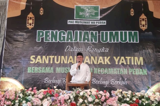 Menghadiri Pengajian Umum Santunan Anak Yatim Bersama Muslimat NU Kecamatan Pedan