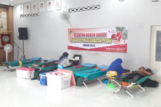 Giat Donor Darah PMI Kabupaten Klaten Di Kecamatan Pedan 