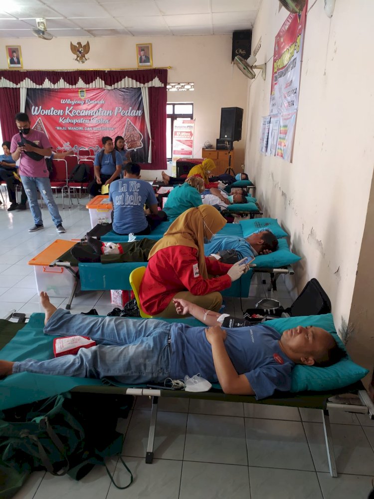 PMI Kecamatan Pedan Menyelenggarakan Kegiatan Donor Darah Sukarela