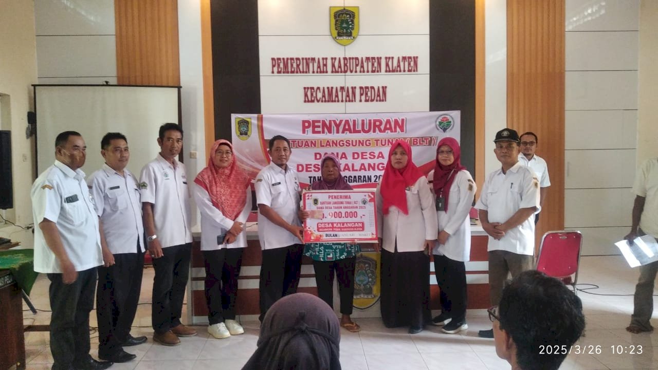 PENYALURAN BLT DD TRIWULAN I DESA KALANGAN PEDAN KLATEN