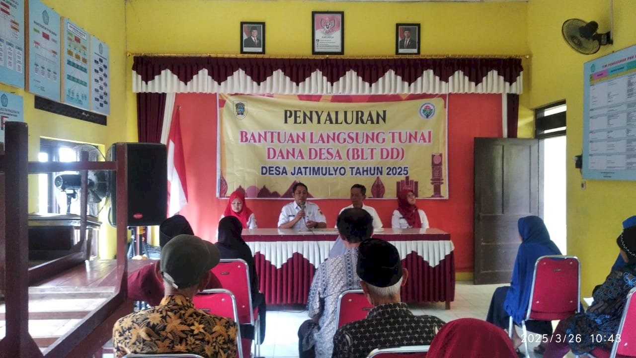 PEMERINTAH DESA JATI MULYO PEDAN KLATEN  SALURKAN  BLT DD TRIWULAN I  TAHUN 2025
