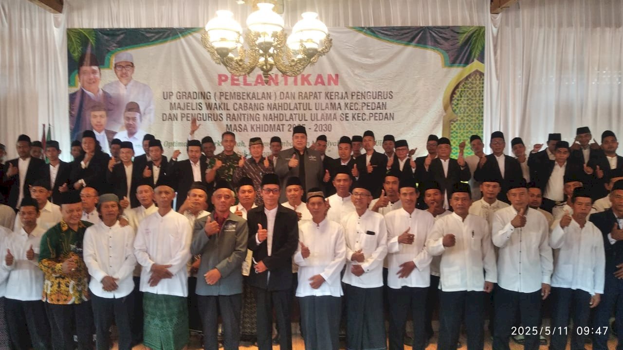 Menghadiri Pelantikan Pengurus MWC. NU Pedan