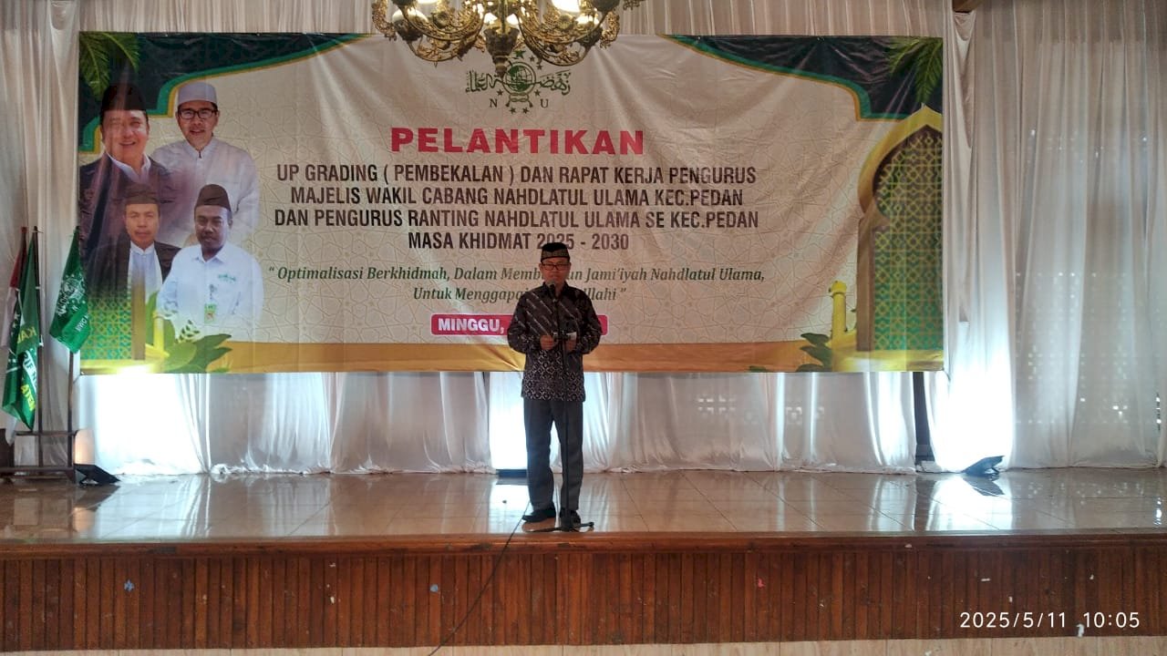 Menghadiri Pelantikan Pengurus MWC. NU Pedan