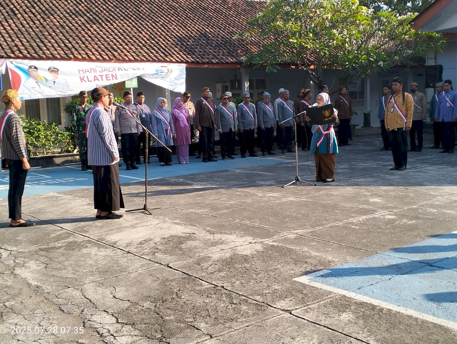 Upacara Hari Jadi Kota Klaten Yang ke 221 Di Halaman Kantor Kecamatan Pedan 