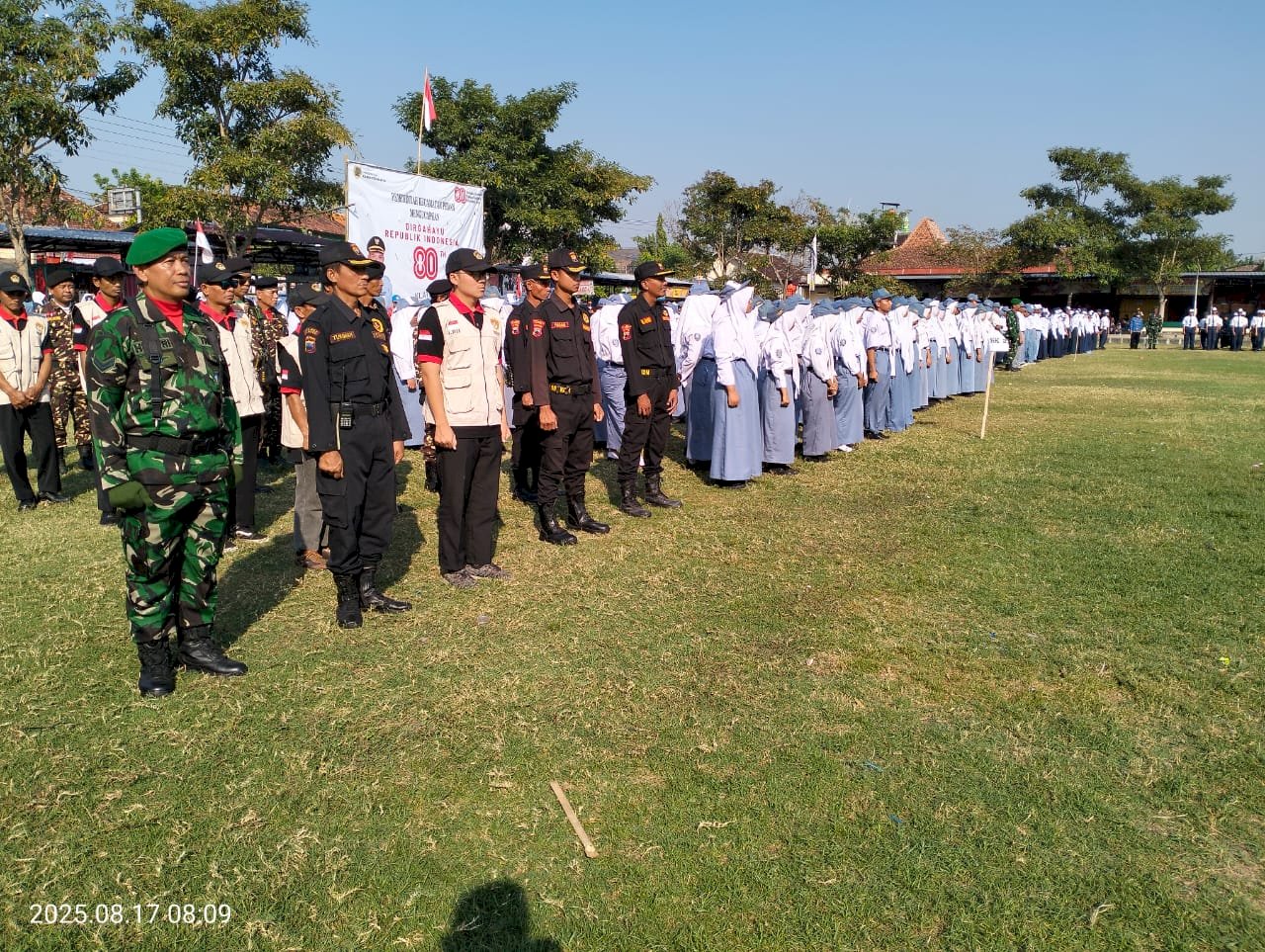 Upacara Memperingati HUT RI Ke-80 Kecamatan Pedan 