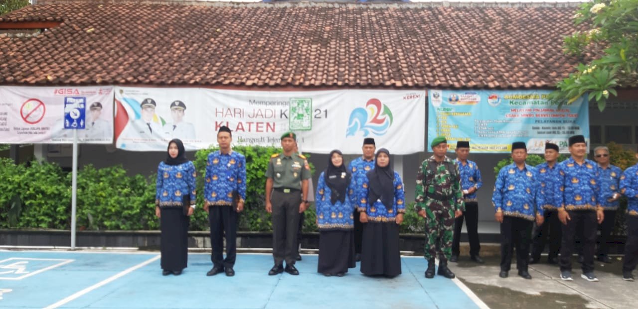 Upacara Hari Sumpah Pemuda Yang Ke 97 di Halaman Kantor Kecamatan Pedan