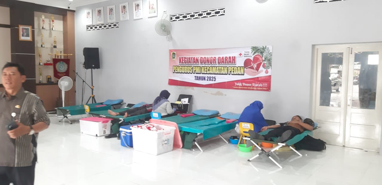 Giat Donor Darah PMI Kabupaten Klaten Di Kecamatan Pedan 