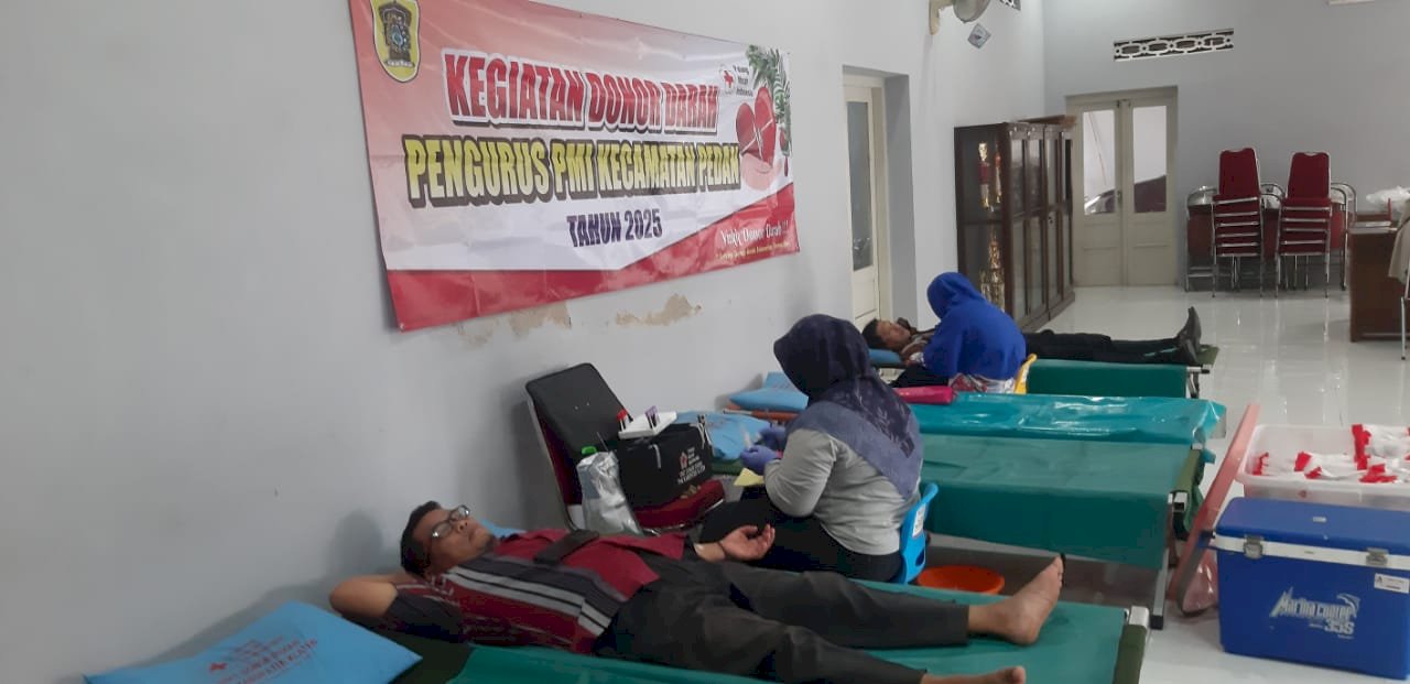 Giat Donor Darah PMI Kabupaten Klaten Di Kecamatan Pedan 