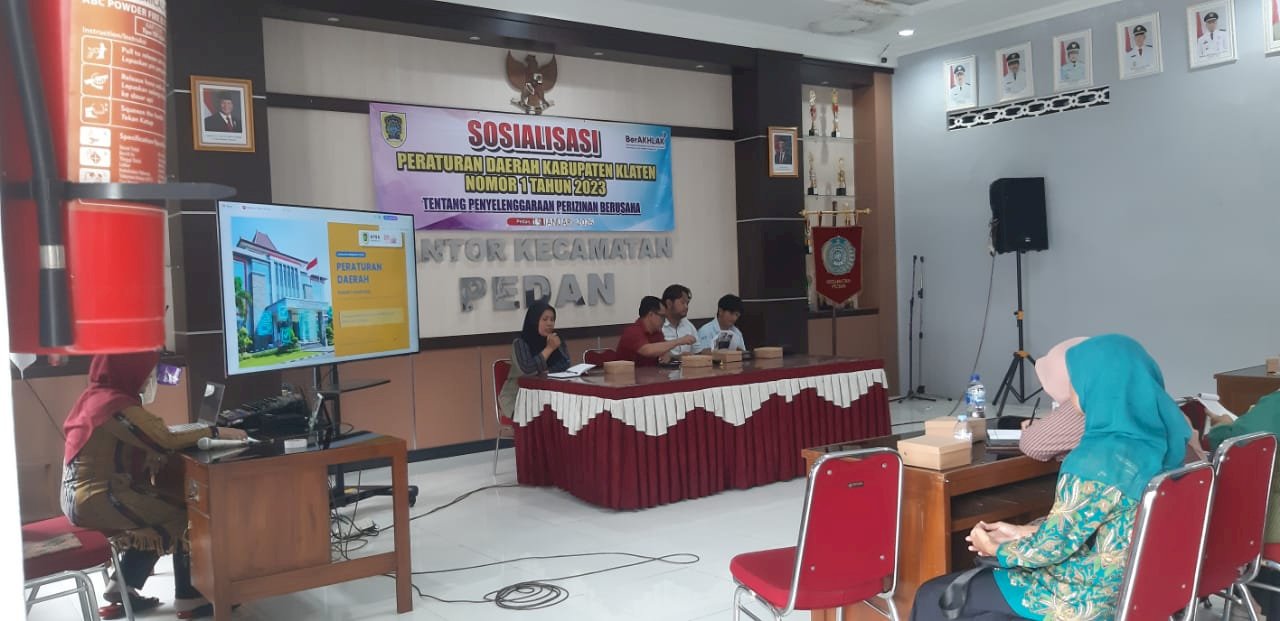 Sosialisasi Peraturan Daerah Kabupaten Klaten Nomor 1 Tahun 2023 Tentang Penyelenggaraan Perijinan Berusaha 