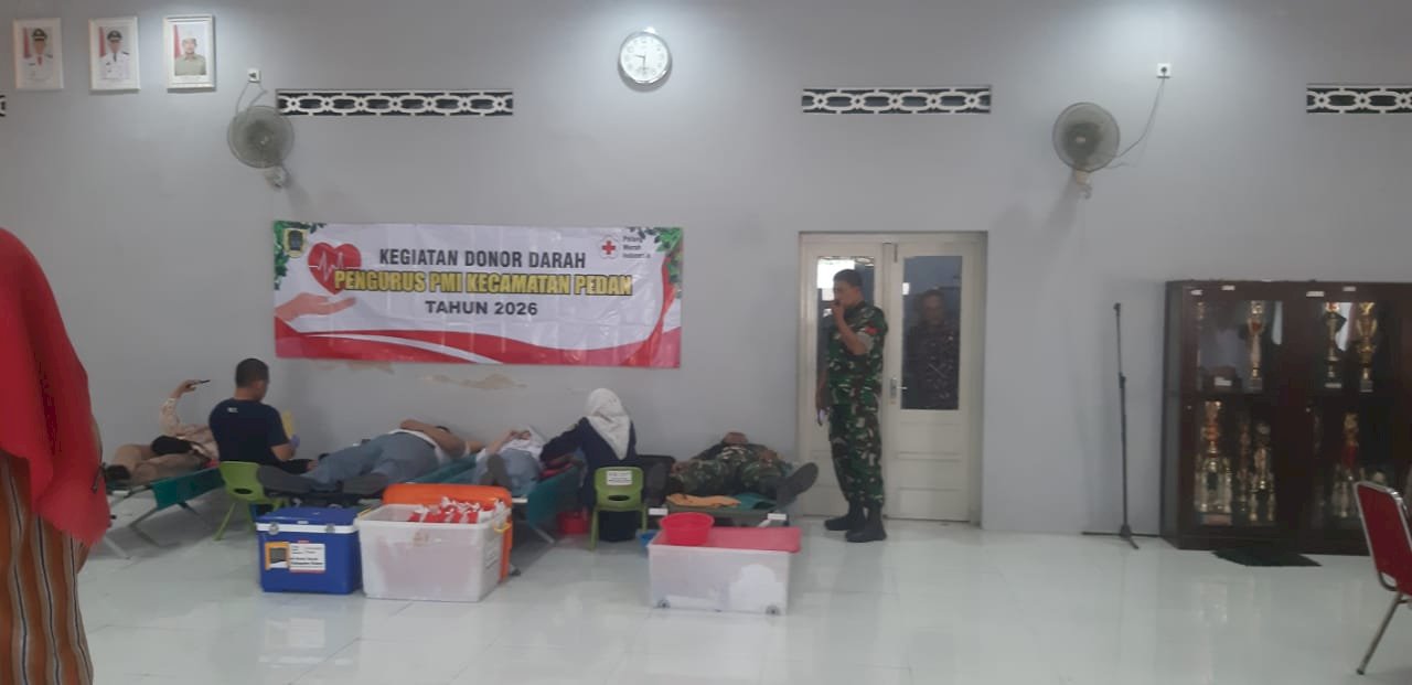 Kecamatan Pedan Mengadakan Kegiatan Aksi Donor Darah Di Aula Kantor Kecamatan Pedan 